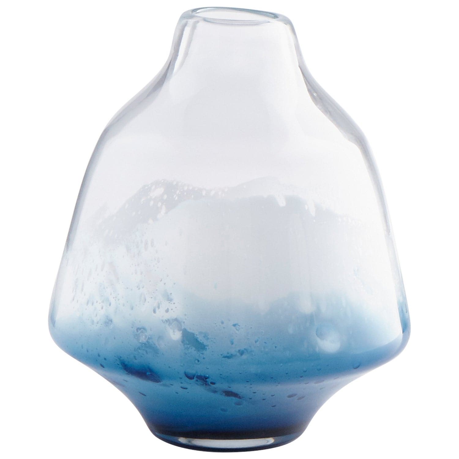 Cyan - 09165 - Vase - Clear And Cobalt