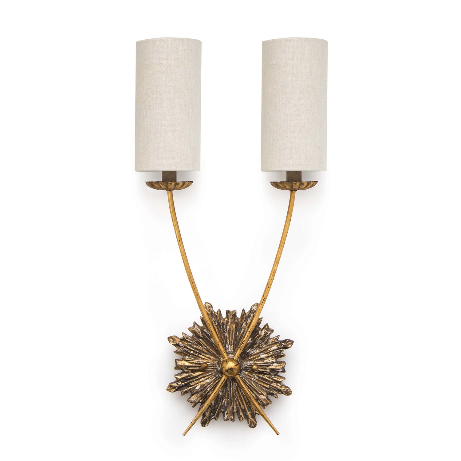 Regina Andrew - 15-1064 - Two Light Wall Sconce - Louis - Antique Gold