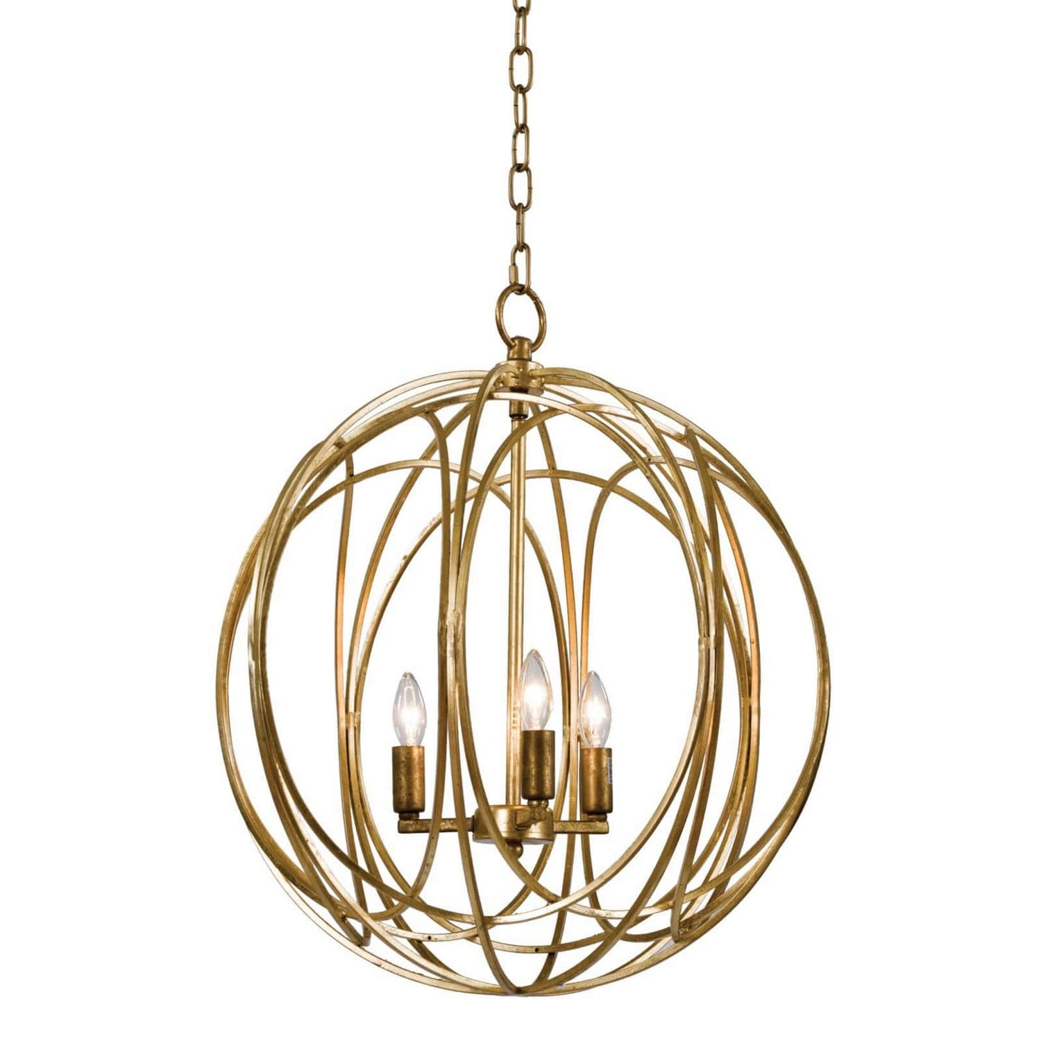 Regina Andrew - 16-1096GL - Three Light Pendant - Ofelia - Gold Leaf