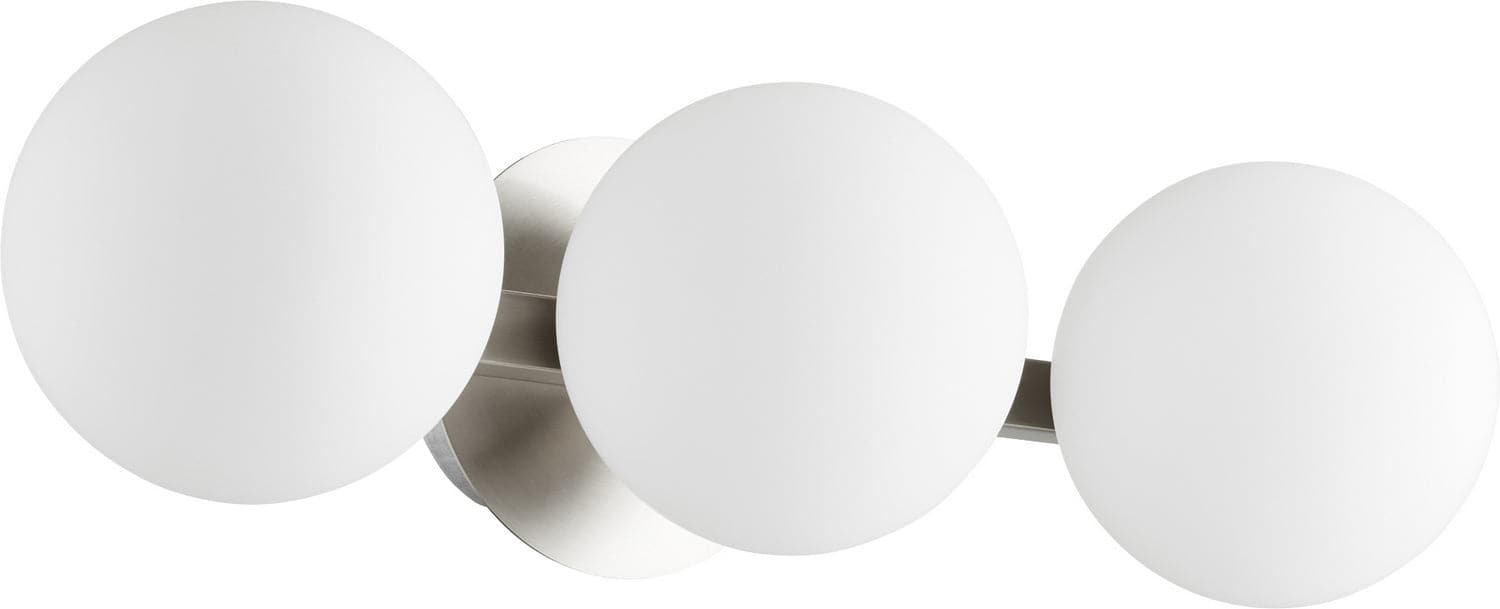 Quorum - 539-3-65 - Three Light Vanity - 539 Globe Vanities - Satin Nickel