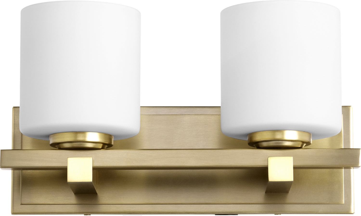 Quorum - 5669-2-80 - Two Light Wall Mount - 5669 Cylinder Lighting Series - Aged Brass