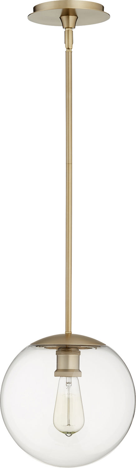 Quorum - 80-10-80 - One Light Pendant - Globe Pendants - Aged Brass