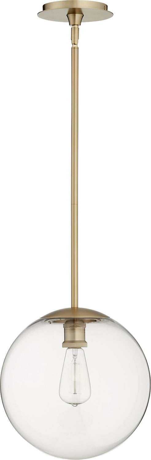 Quorum - 80-12-80 - One Light Pendant - Globe Pendants - Aged Brass