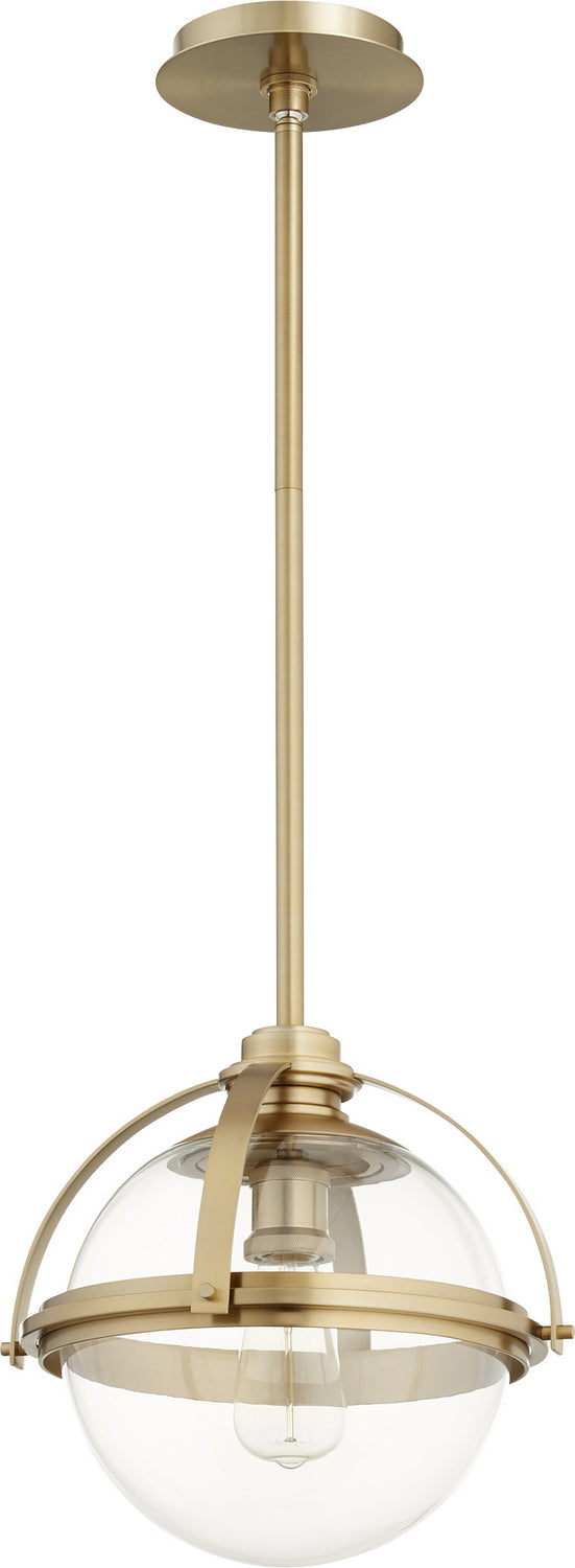 Quorum - 88-13-80 - One Light Pendant - Meridian Globe Pendants - Aged Brass