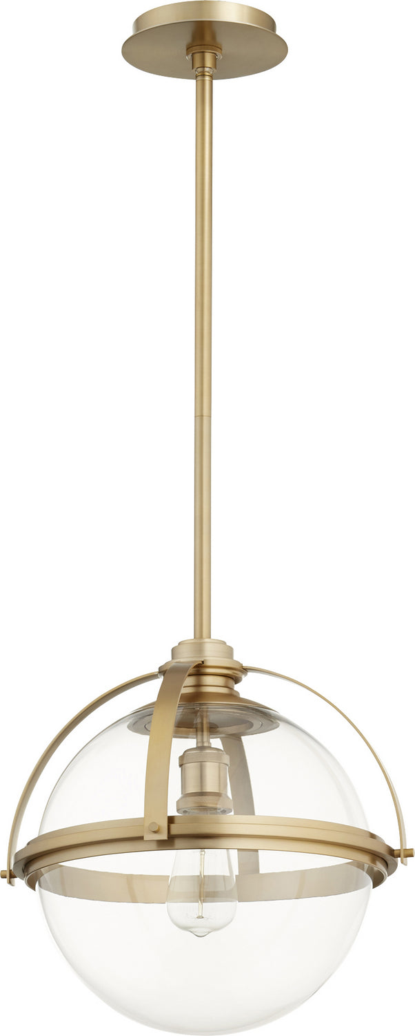 Quorum - 88-15-80 - One Light Pendant - Meridian Globe Pendants - Aged Brass