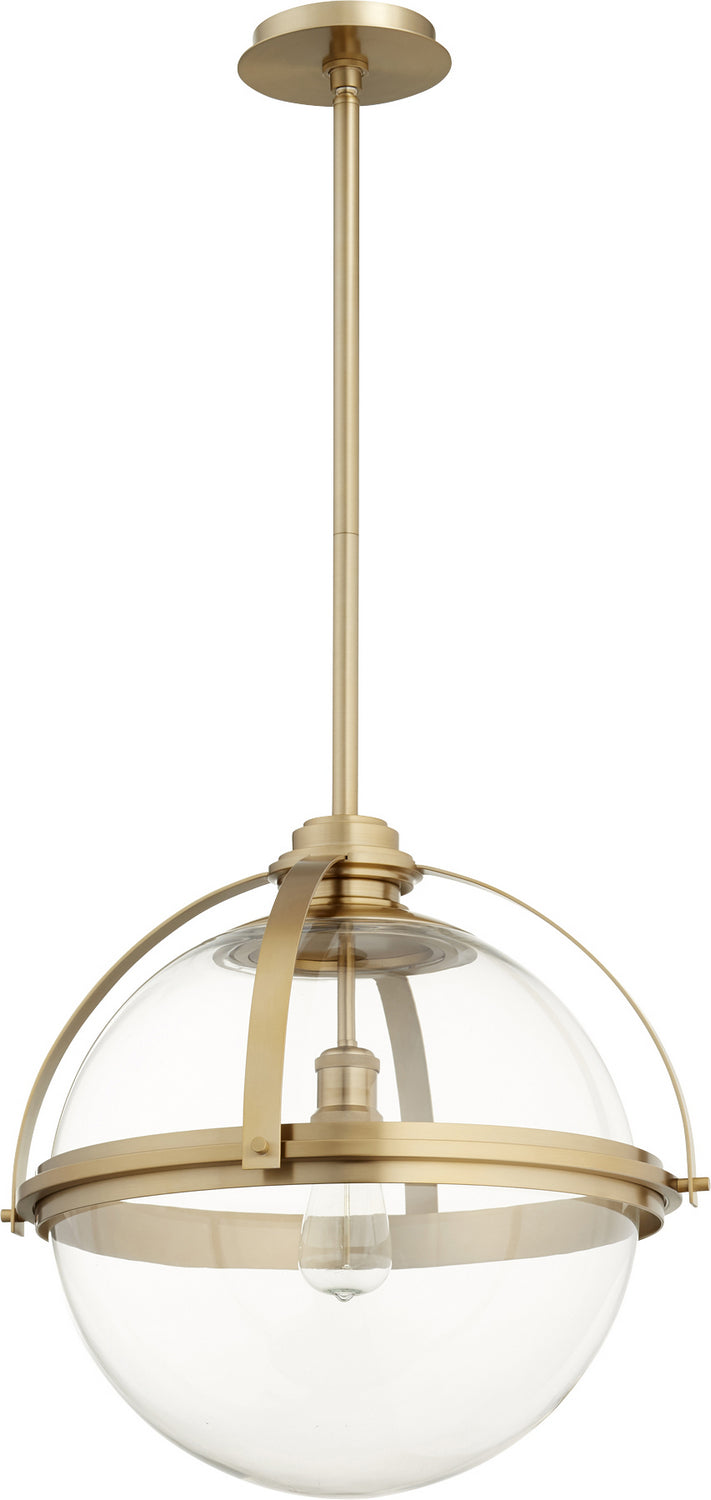 Quorum - 88-20-80 - One Light Pendant - Meridian Globe Pendants - Aged Brass