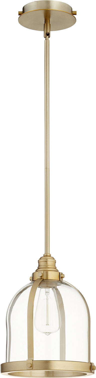 Quorum - 886-80 - One Light Pendant - Banded Lighting Series - Aged Brass