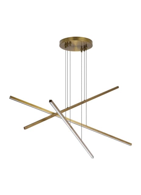 Visual Comfort Modern - 700LSESN3R-LED930 - Linear Chandelier - Essence - Aged Brass