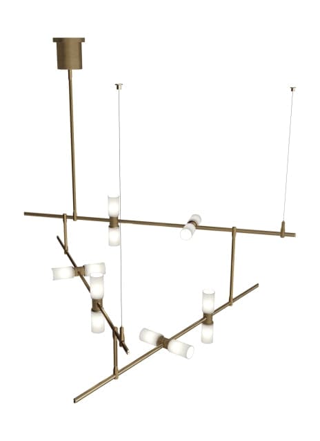 Visual Comfort Modern - 700MDCHCRS - Chandelier - ModernRail - Aged Brass