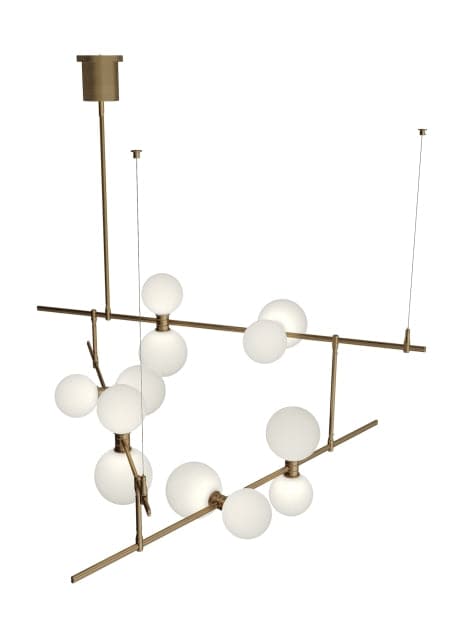 Visual Comfort Modern - 700MDCHGRS - Chandelier - ModernRail - Aged Brass