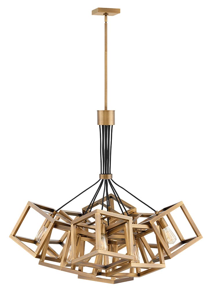 Fredrick Ramond - FR42445BBZ - Nine Light Chandelier - Ensemble - Brushed Bronze