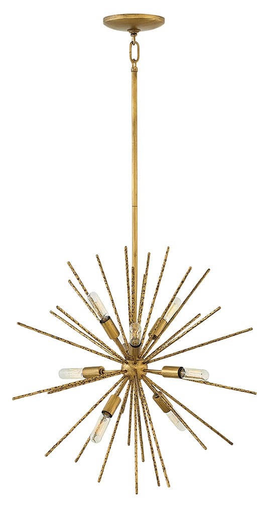 Fredrick Ramond - FR43014BNG - Eight Light Chandelier - Tryst - Burnished Gold