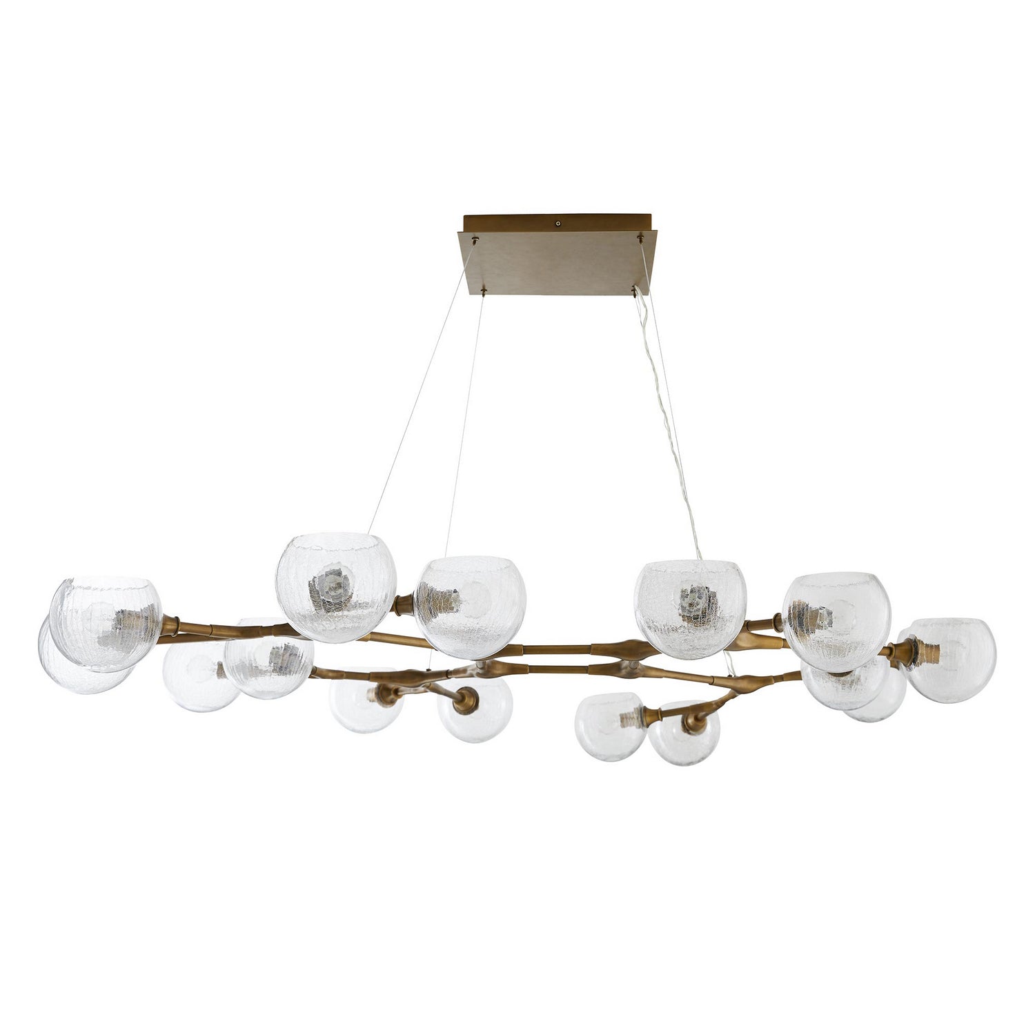 16 Light Chandelier from the Mahowald collection in Antique Brass finish