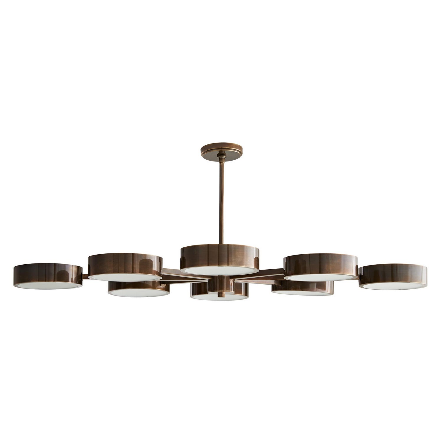 Eight Light Chandelier from the Linus collection in Heritage Brass finish
