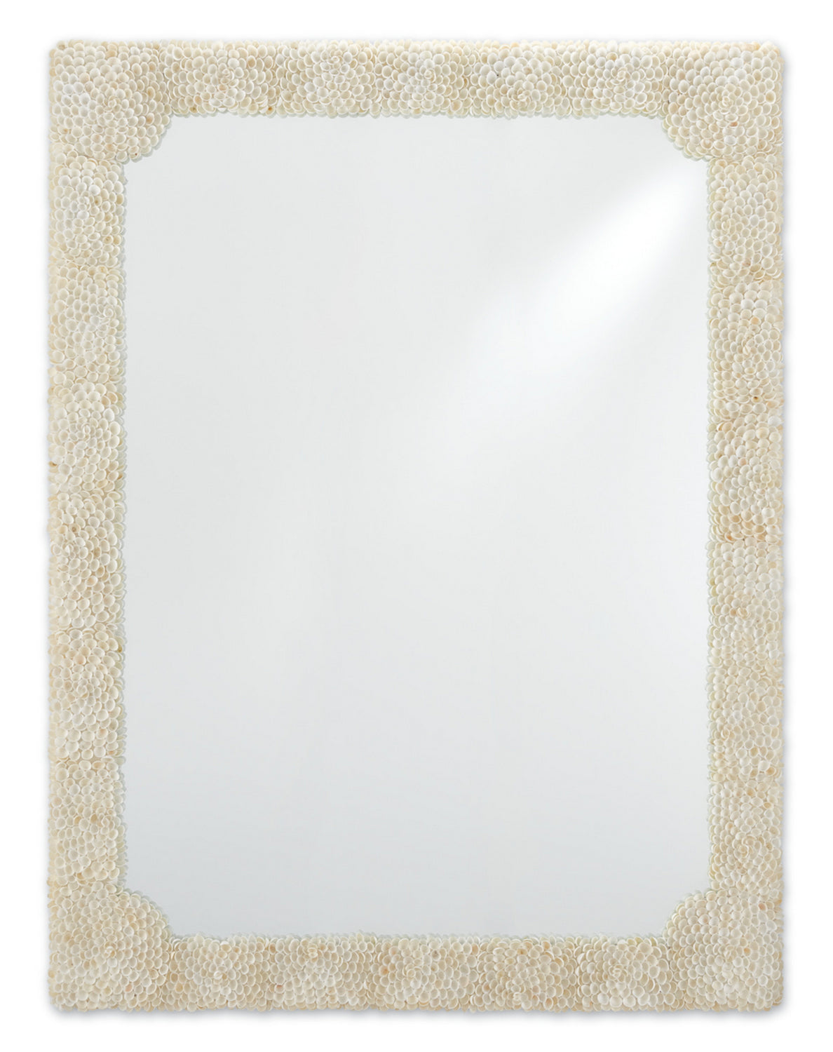 Mirror from the Leena collection in Natural Clam Rose Shells/Mirror finish