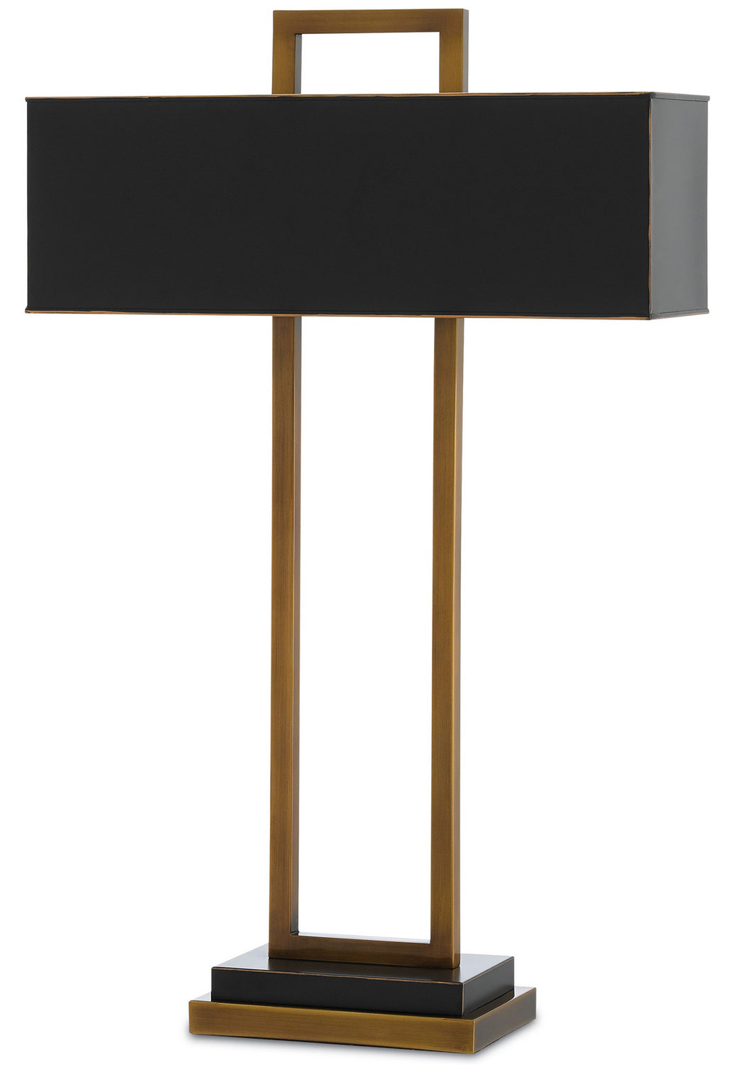 Two Light Table Lamp from the Otto collection in Antique Brass/Oil Rubbed Bronze finish