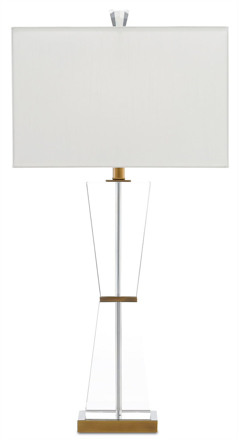 One Light Table Lamp from the Laelia collection in Clear/Antique Brass finish