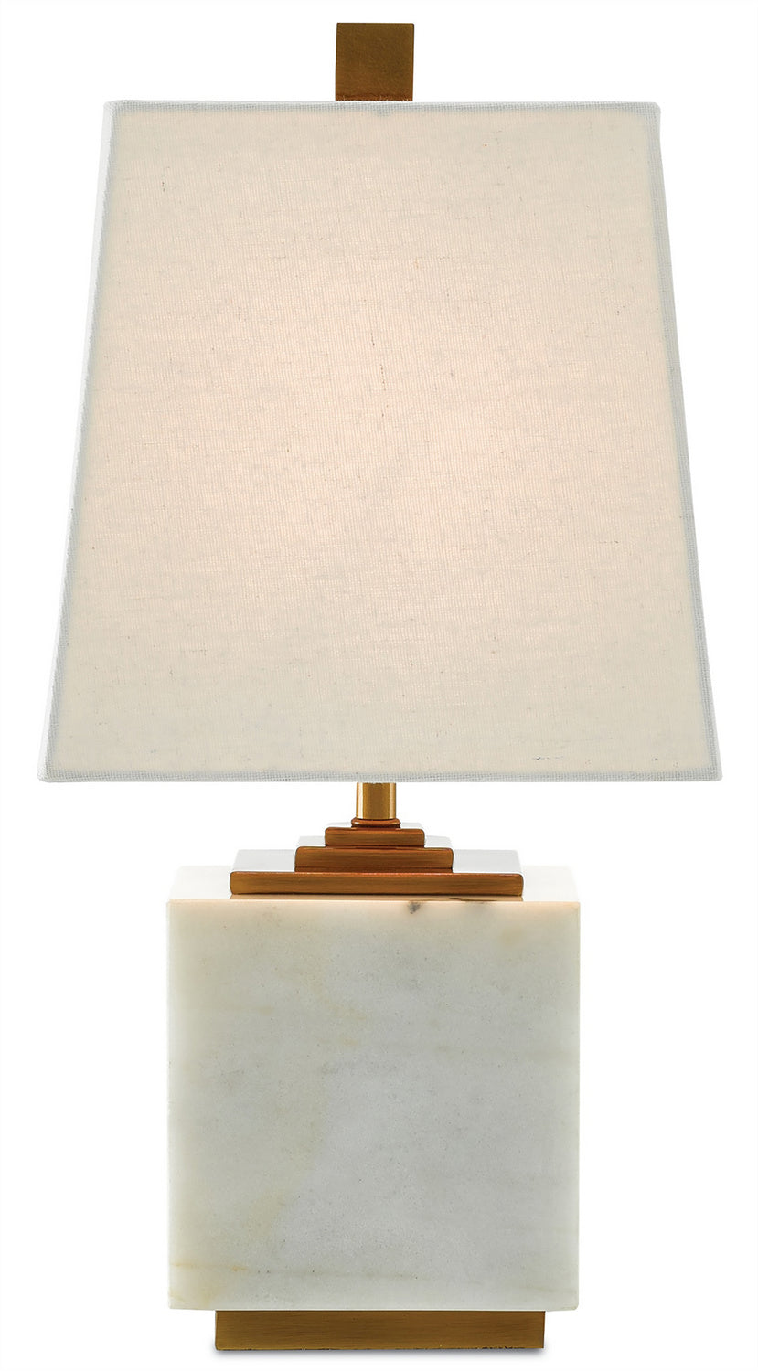 One Light Table Lamp from the Annelore collection in White/Antique Brass finish