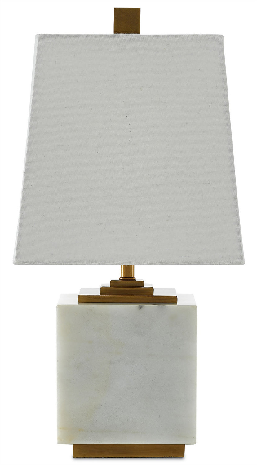 One Light Table Lamp from the Annelore collection in White/Antique Brass finish