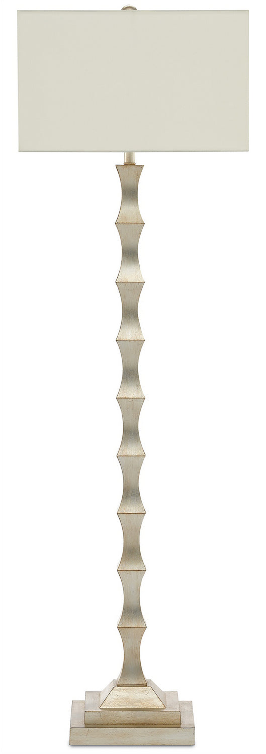 One Light Floor Lamp from the Lyndhurst collection in Silver Leaf finish