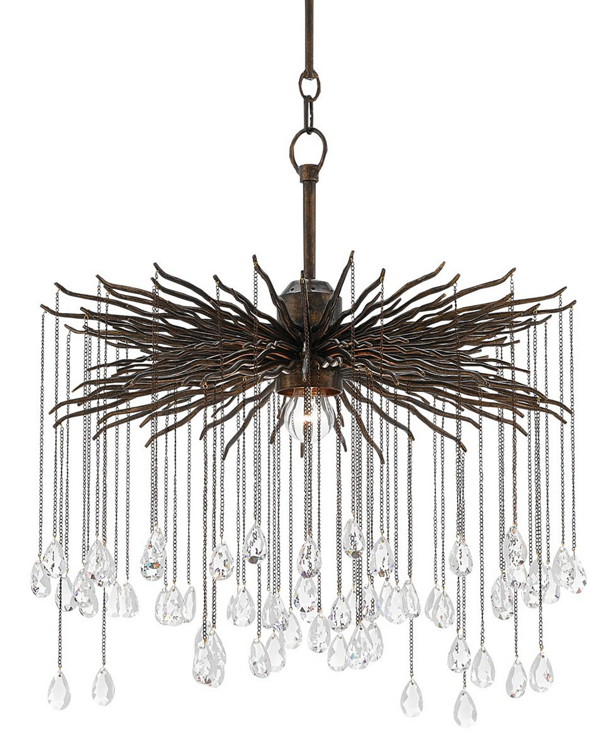 One Light Chandelier from the Fen collection in Cupertino finish