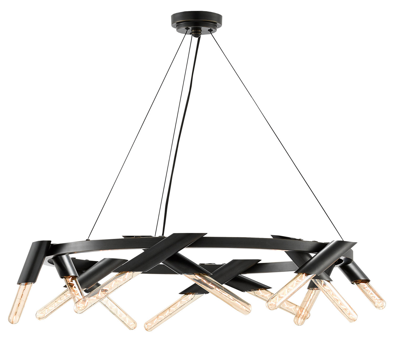 12 Light Chandelier from the Luciole collection in Oil Rubbed Bronze finish