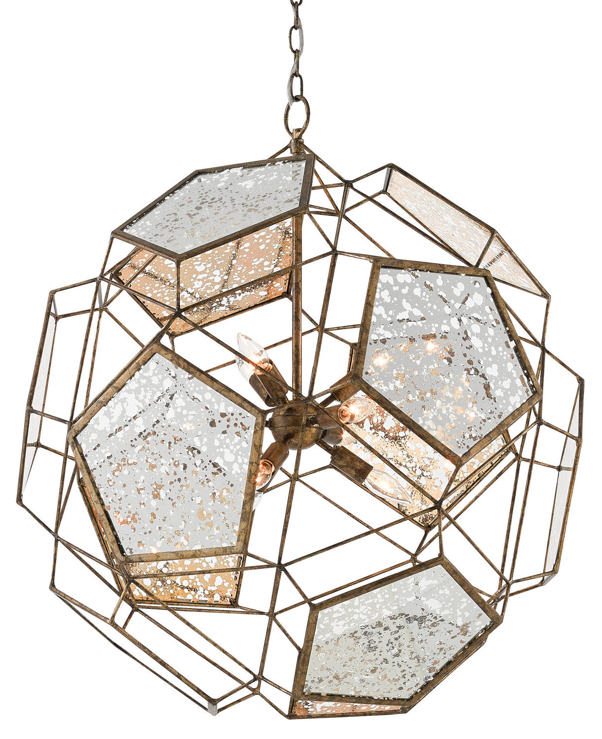 Nine Light Chandelier from the Julius collection in Pyrite Bronze/Raj Mirror finish