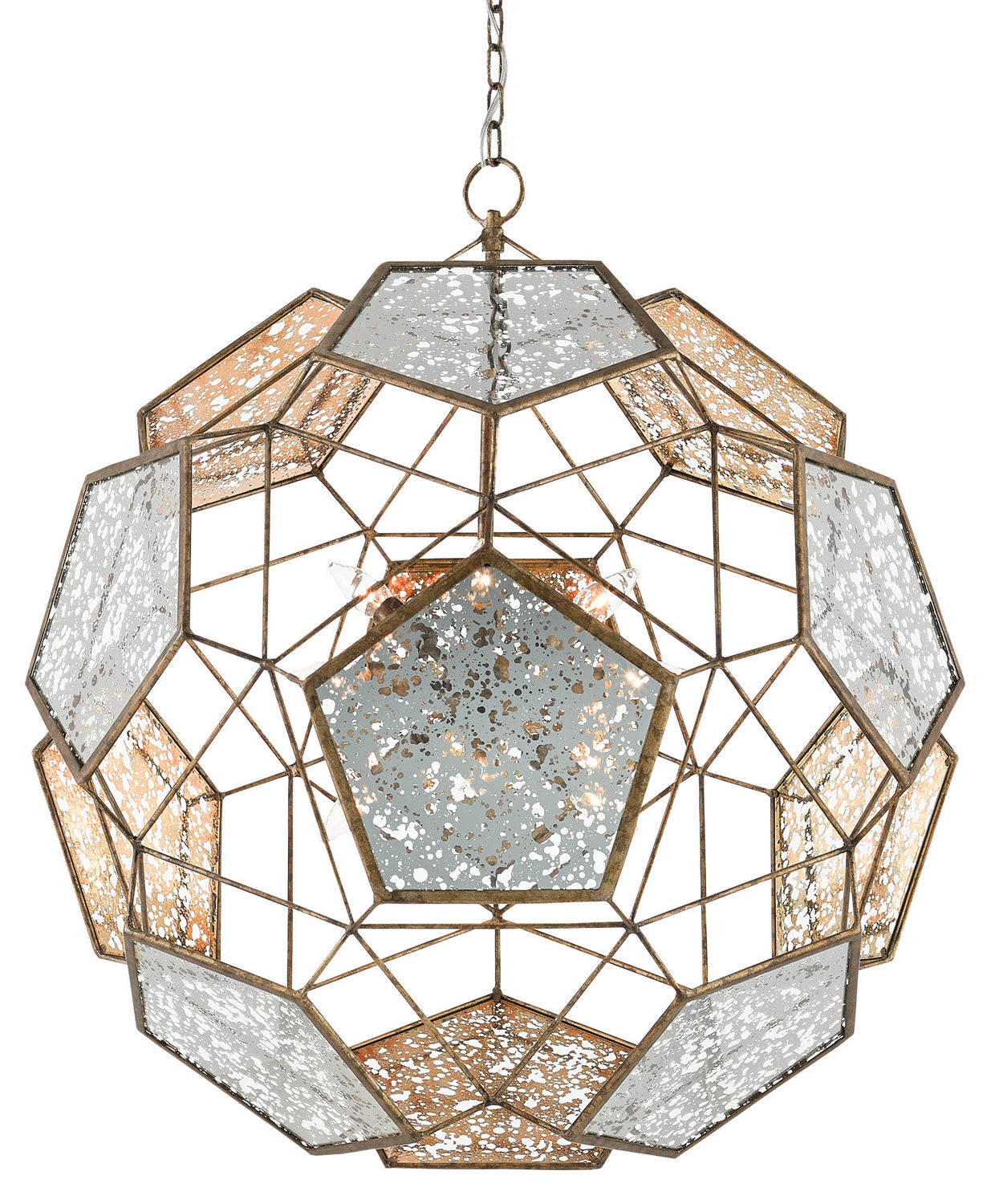 Nine Light Chandelier from the Julius collection in Pyrite Bronze/Raj Mirror finish