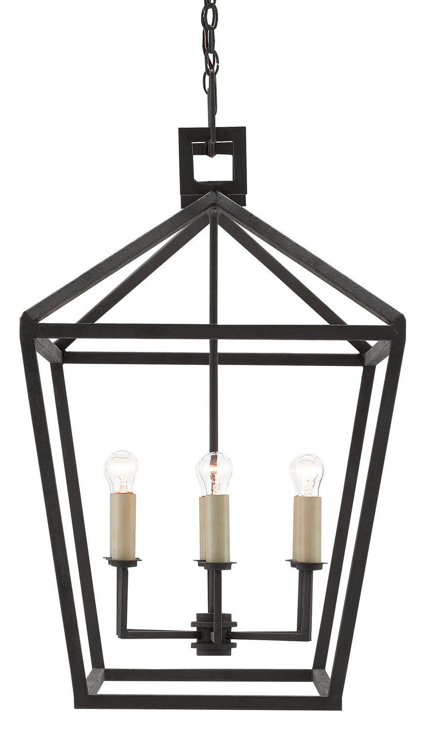 Six Light Lantern from the Denison collection in Molé Black finish