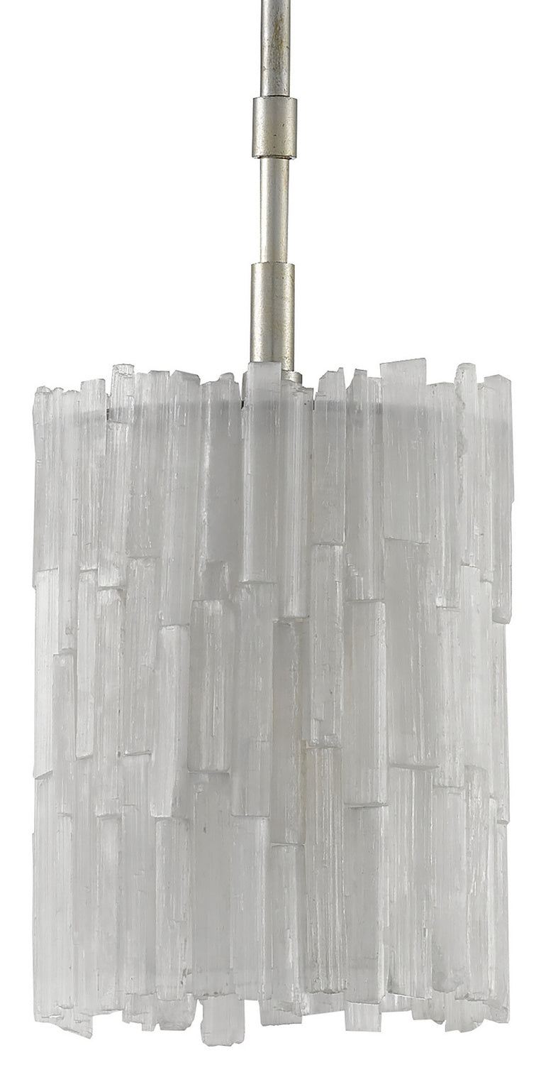 One Light Pendant from the Aviva Stanoff collection in Natural/Chinois Silver Leaf finish