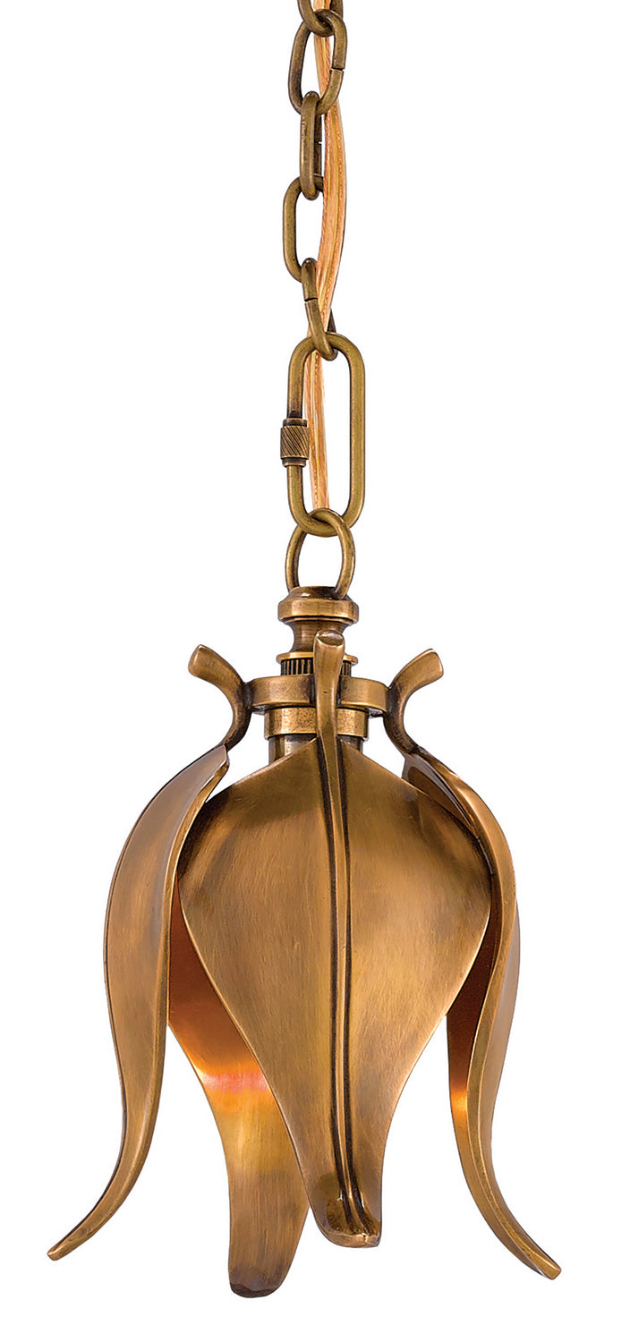 One Light Pendant from the Iota collection in Vintage Brass finish