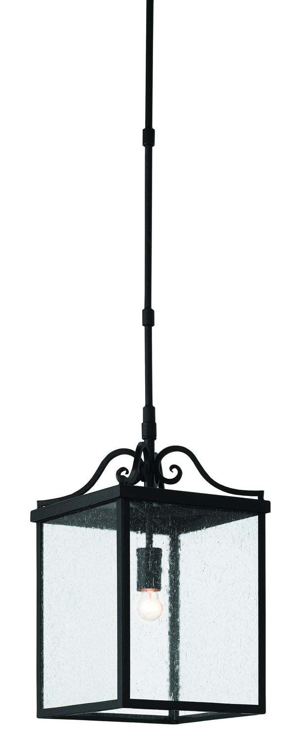 One Light Outdoor Lantern from the Giatti collection in Midnight finish