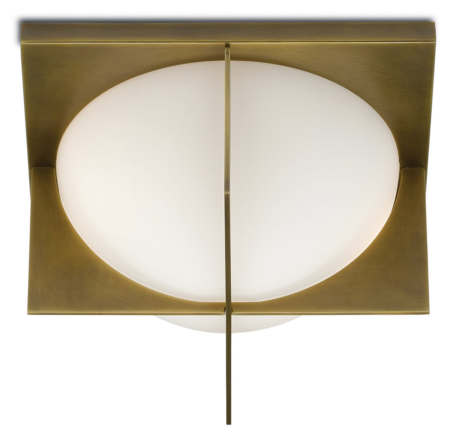 Two Light Flush Mount from the Lucas collection in Antique Brass finish