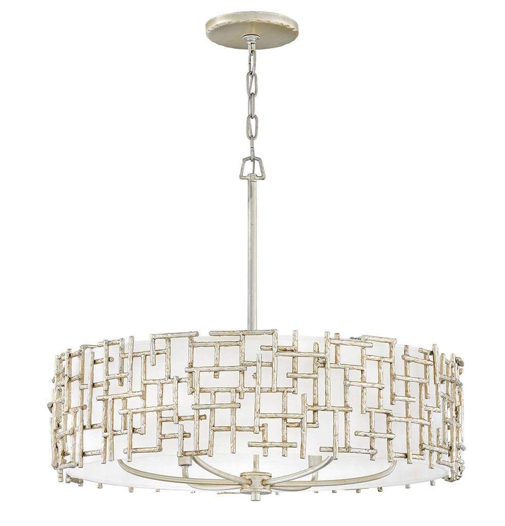 Fredrick Ramond - FR33104SLF - Six Light Chandelier - Farrah - Silver Leaf