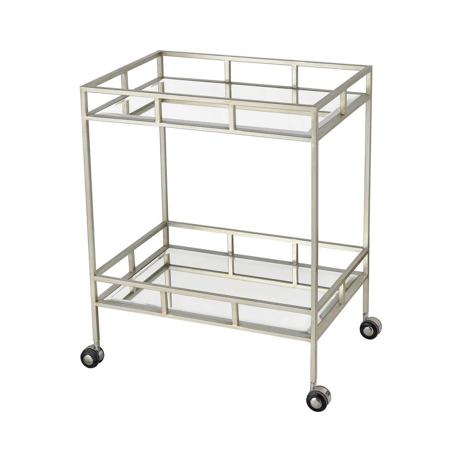 Bar Cart from the The Nines collection in Nickel finish