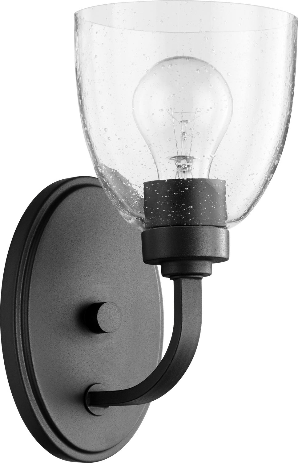 Quorum - 5560-1-69 - One Light Wall Mount - Reyes - Textured Black w/ Clear/Seeded