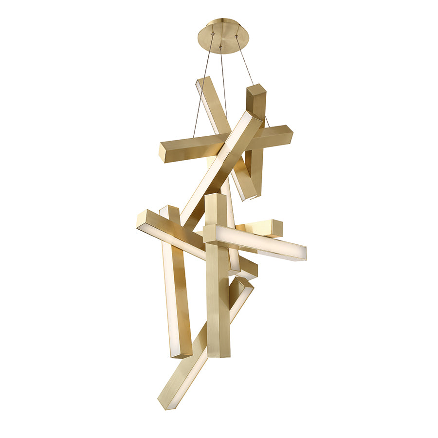 Modern Forms - PD-64849-AB - LED Chandelier - Chaos - Aged Brass