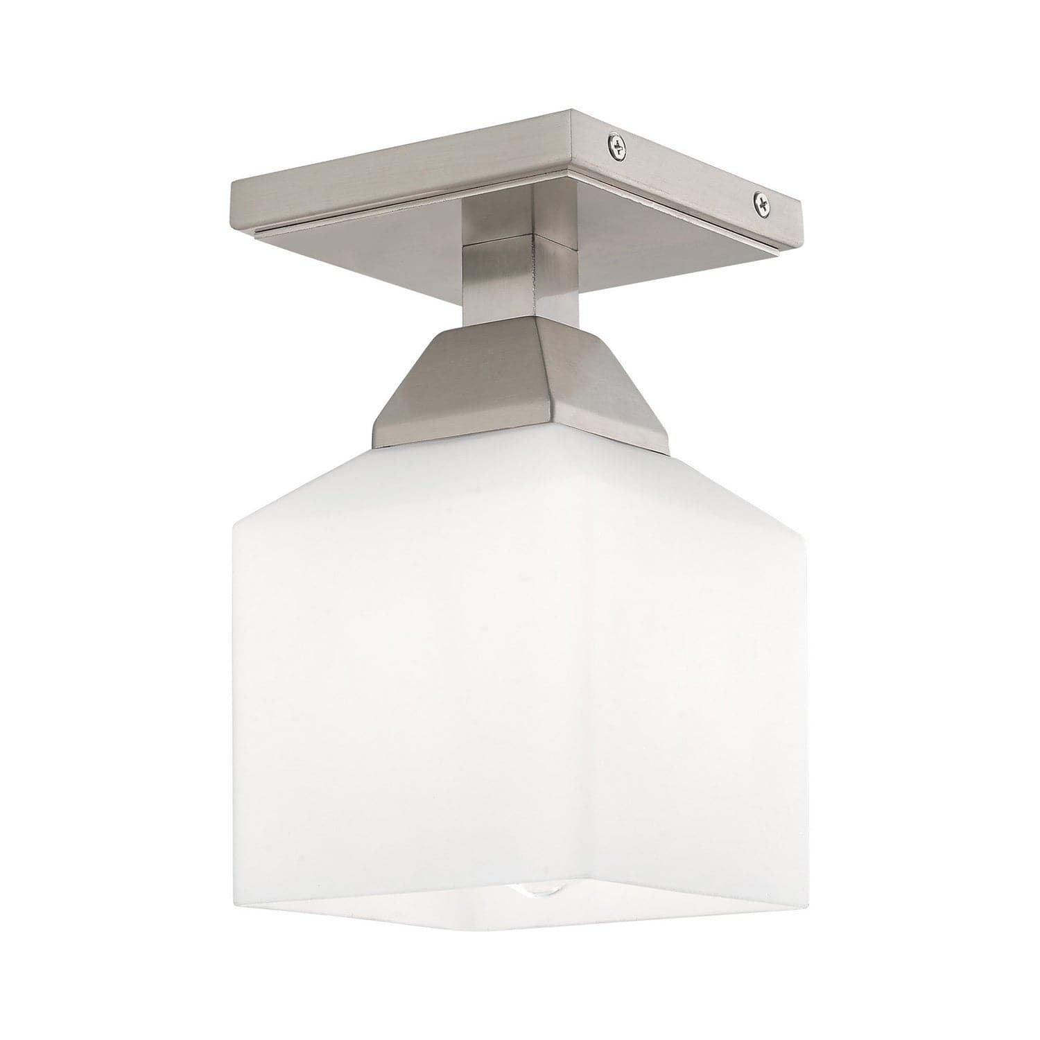 Livex Lighting - 10280-91 - One Light Ceiling Mount - Aragon - Brushed Nickel