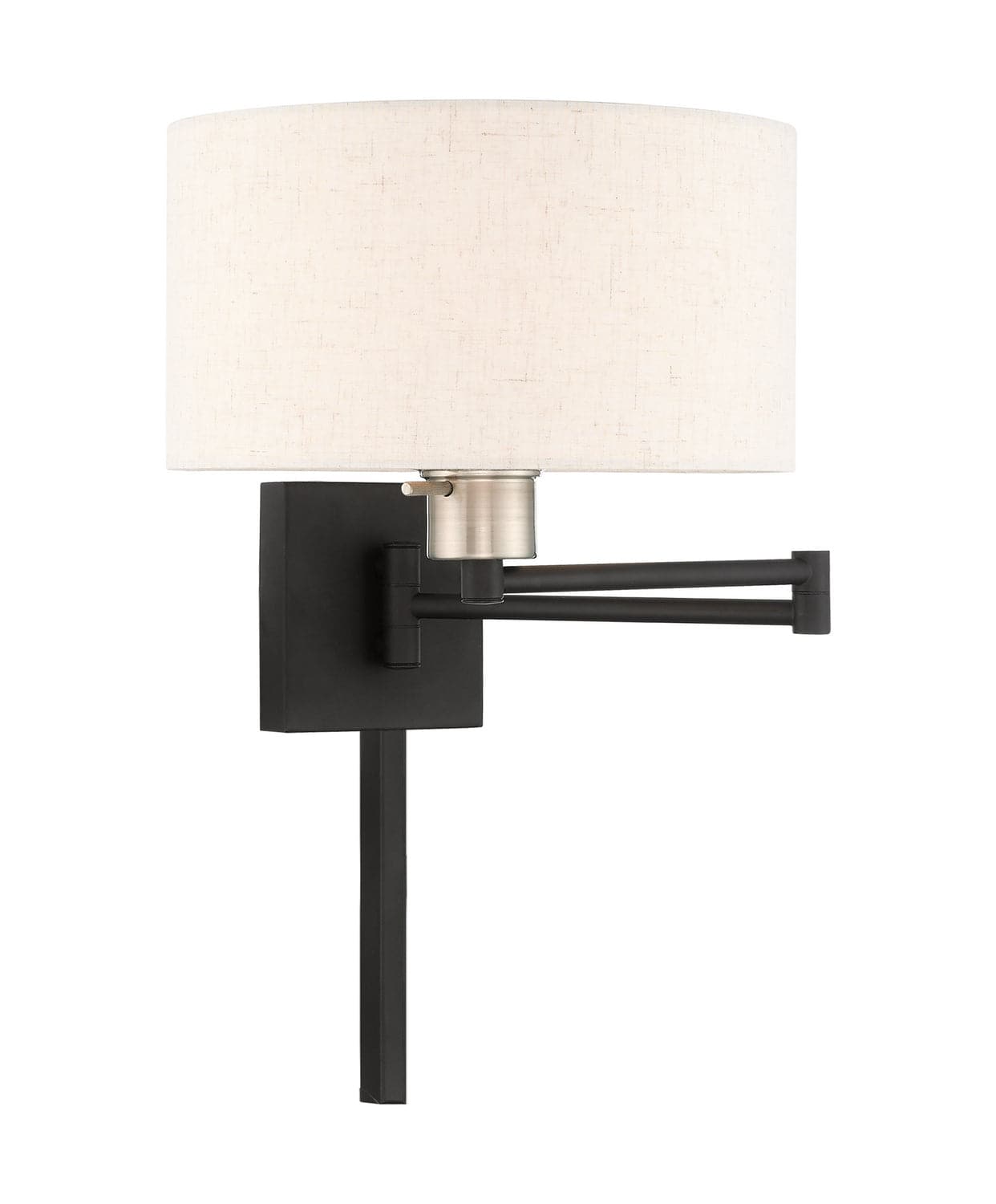 Livex Lighting - 40037-04 - One Light Swing Arm Wall Lamp - Swing Arm Wall Lamps - Black w/ Brushed Nickel