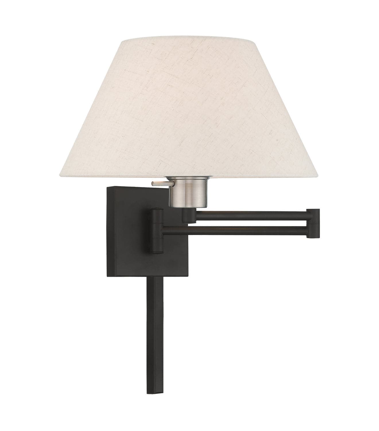 Livex Lighting - 40038-04 - One Light Swing Arm Wall Lamp - Swing Arm Wall Lamps - Black w/ Brushed Nickel