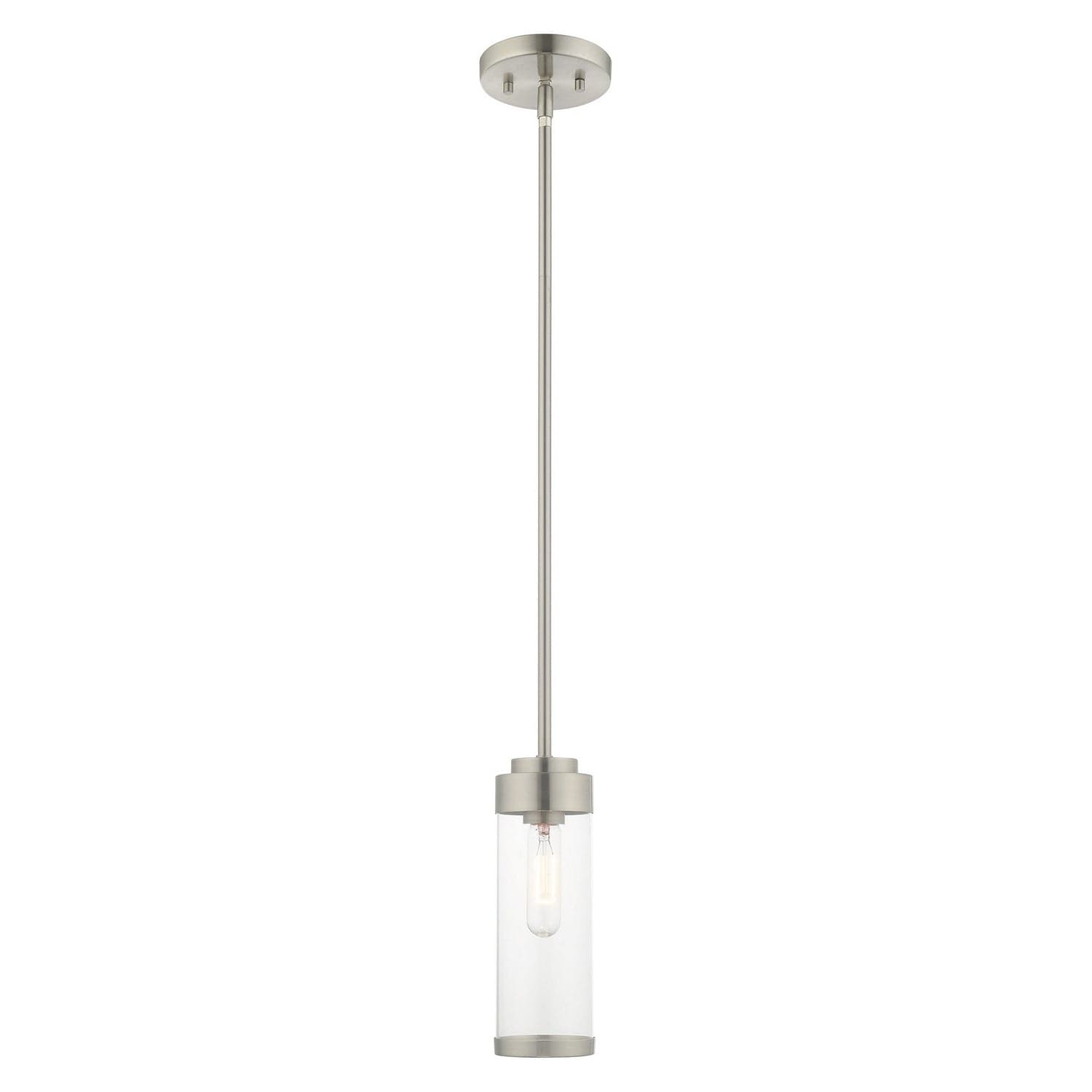 Livex Lighting - 40470-91 - One Light Mini Pendant - Hillcrest - Brushed Nickel