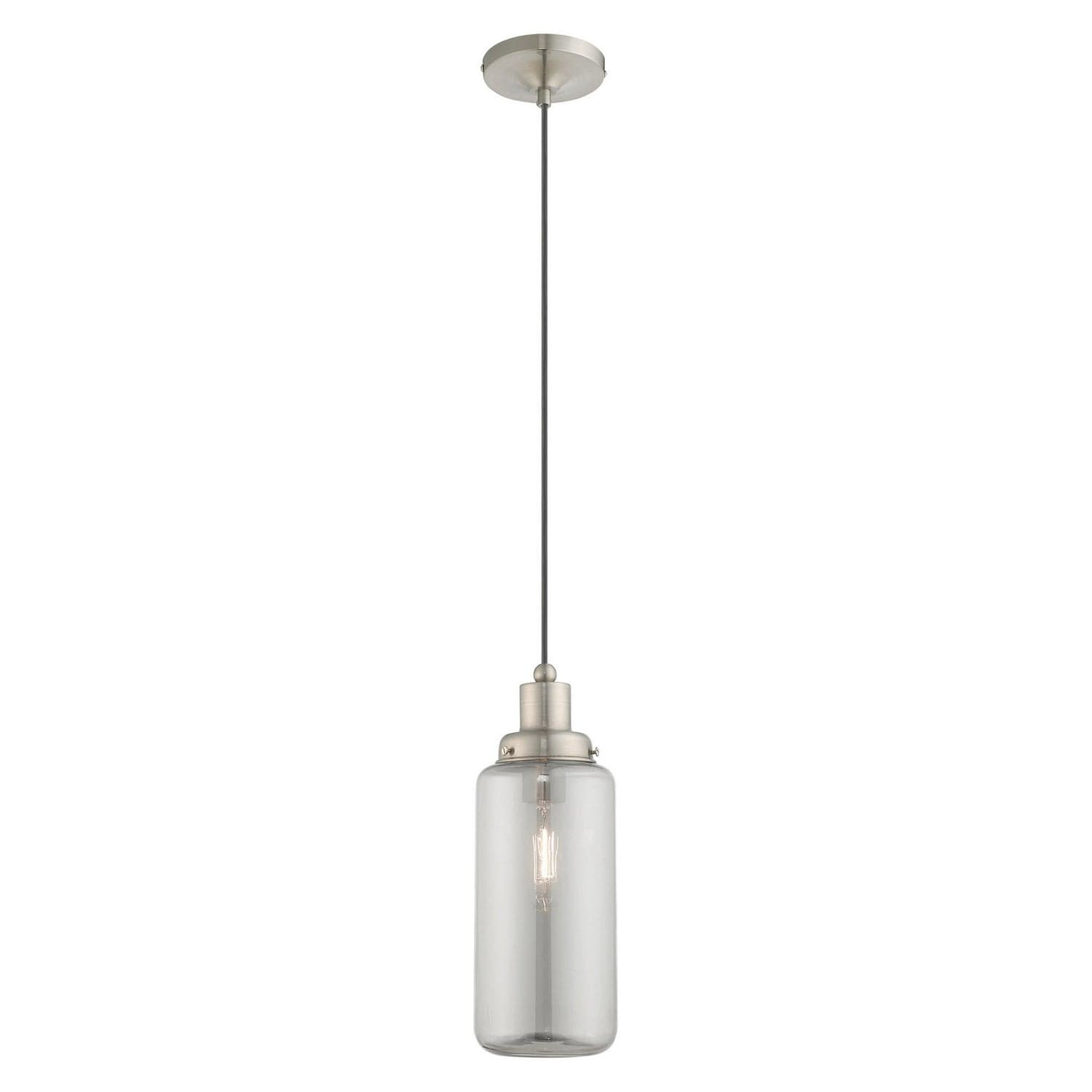 Livex Lighting - 40640-91 - One Light Mini Pendant - Oakhurst - Brushed Nickel