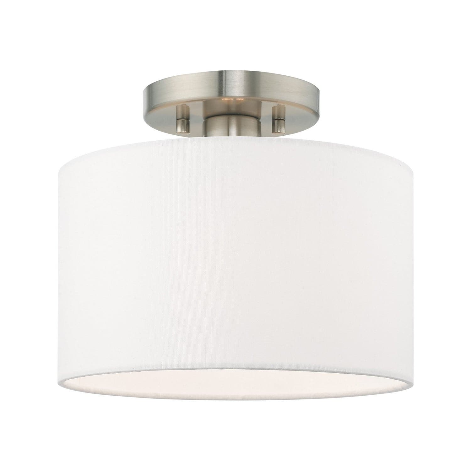 Livex Lighting - 41095-91 - One Light Ceiling Mount - Meridian - Brushed Nickel