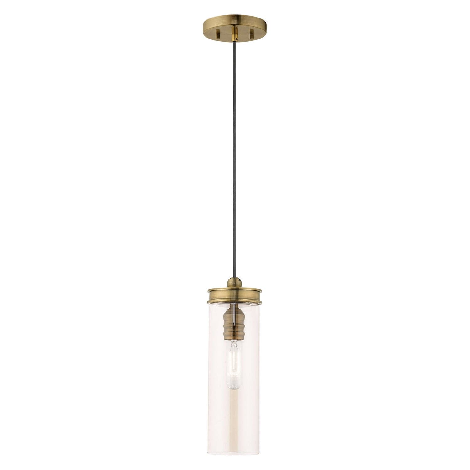 Livex Lighting - 41227-01 - One Light Mini Pendant - Devoe - Antique Brass