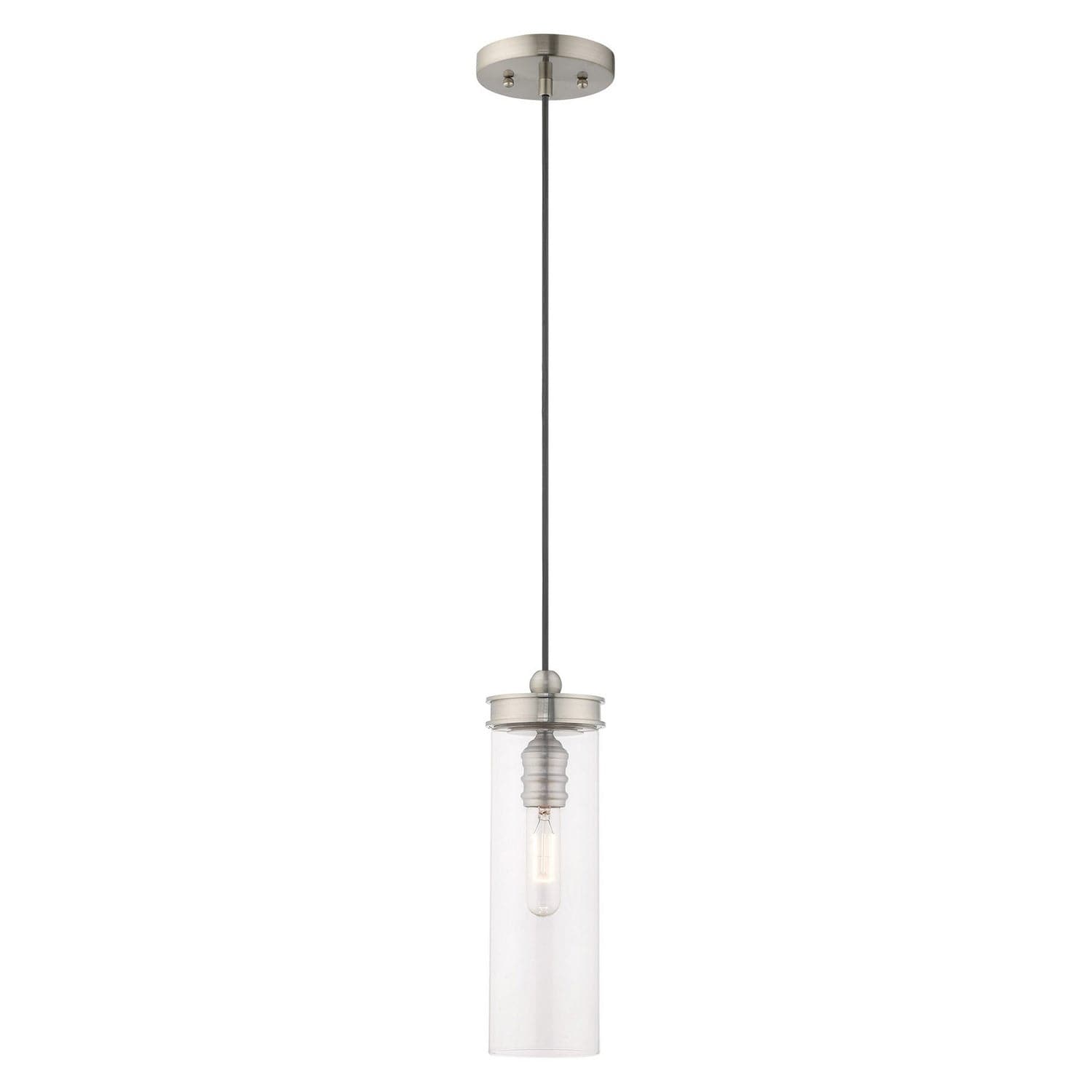 Livex Lighting - 41236-91 - One Light Mini Pendant - Devoe - Brushed Nickel