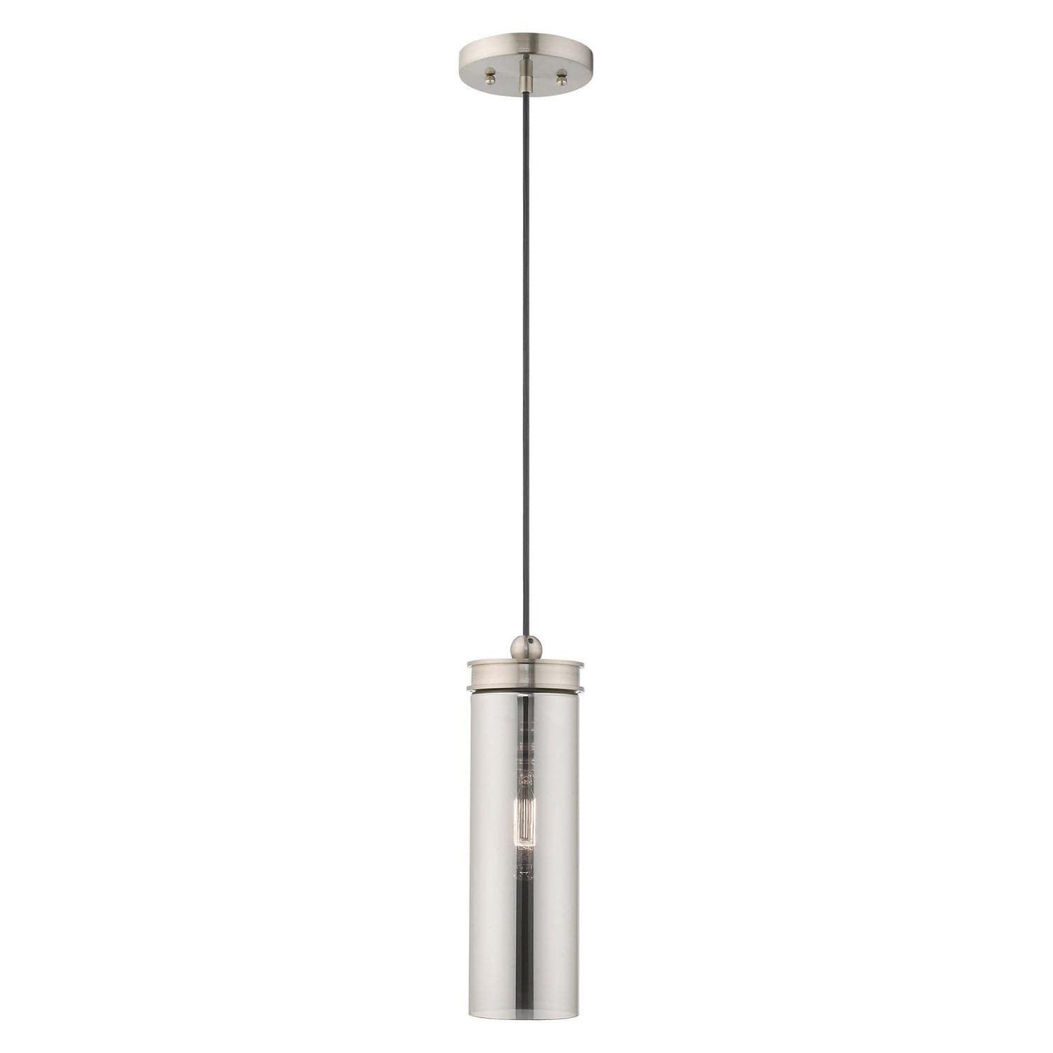 Livex Lighting - 41241-91 - One Light Mini Pendant - Devoe - Brushed Nickel