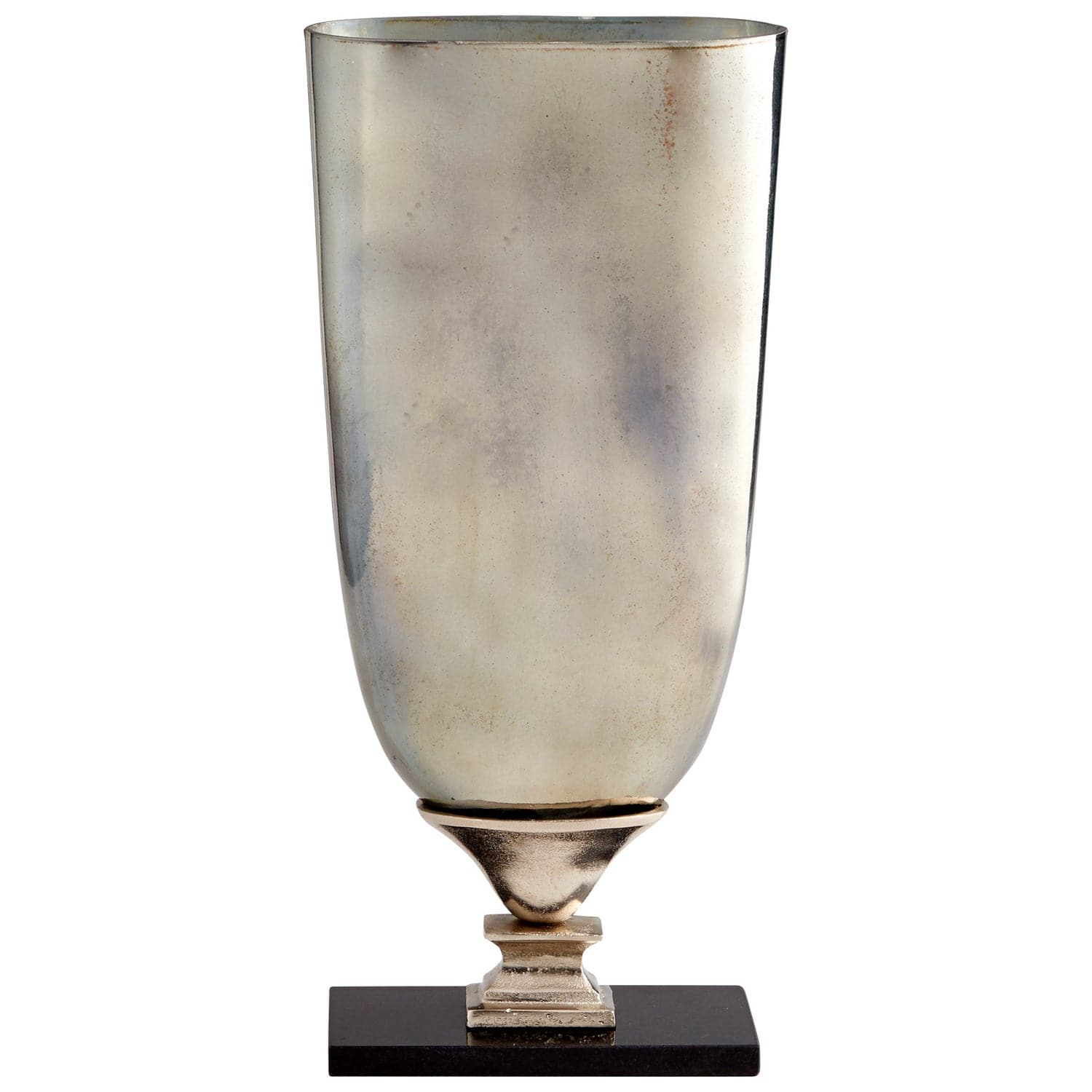 Cyan - 09767 - Vase - Nickel And Verdi Platinum Glass