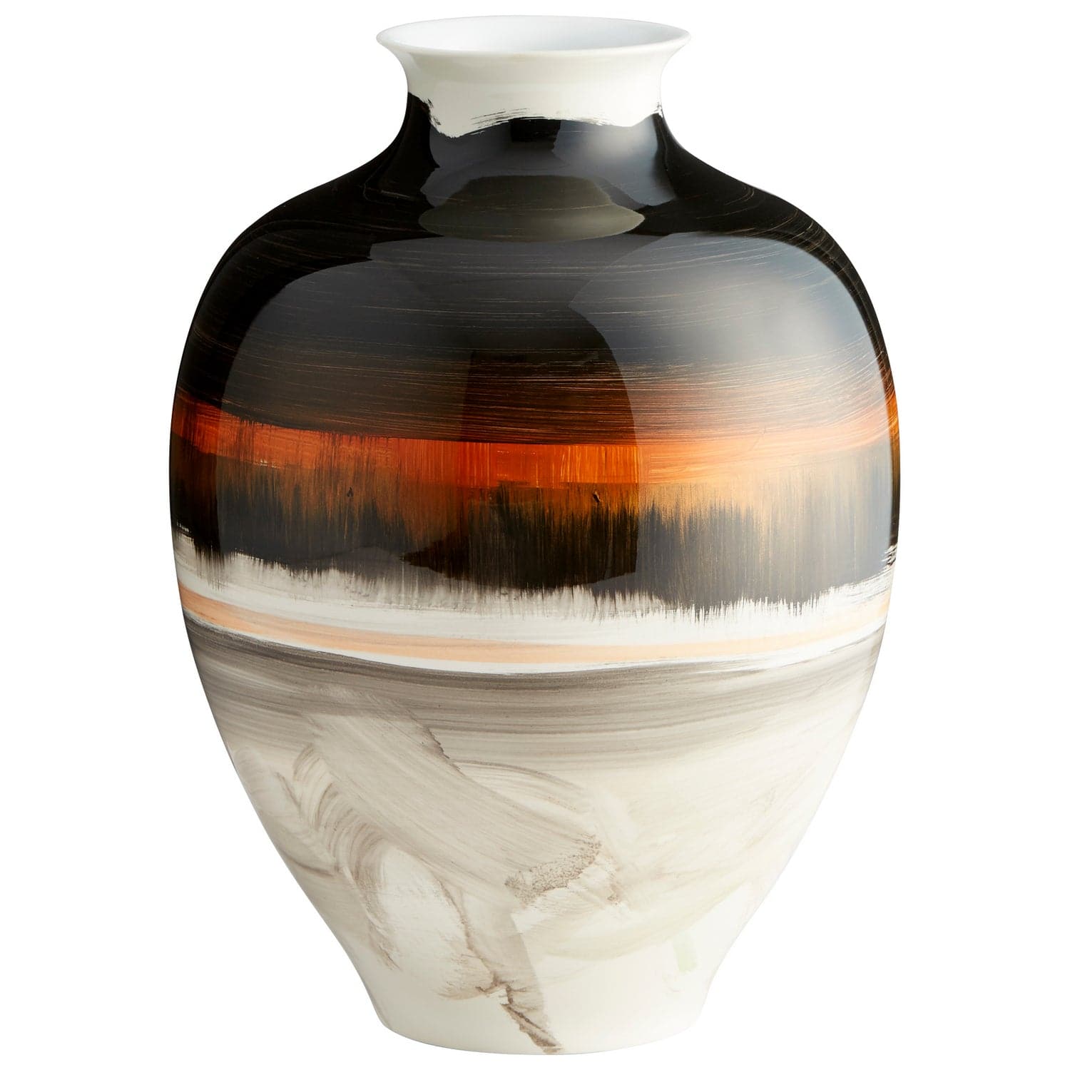 Cyan - 09881 - Vase - Black/White/Gold