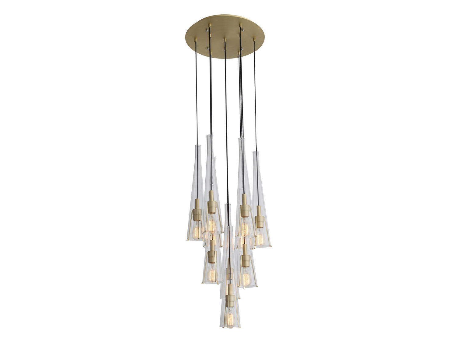 Avenue Lighting - HF8132-BB - Ten Light Chandelier - Abbey Park - Brushed Brass