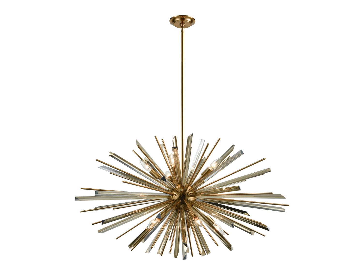 Avenue Lighting - HF8203-AB - Ten Light Chandelier - Palisades Ave. - Antique Brass With Champagne Glass